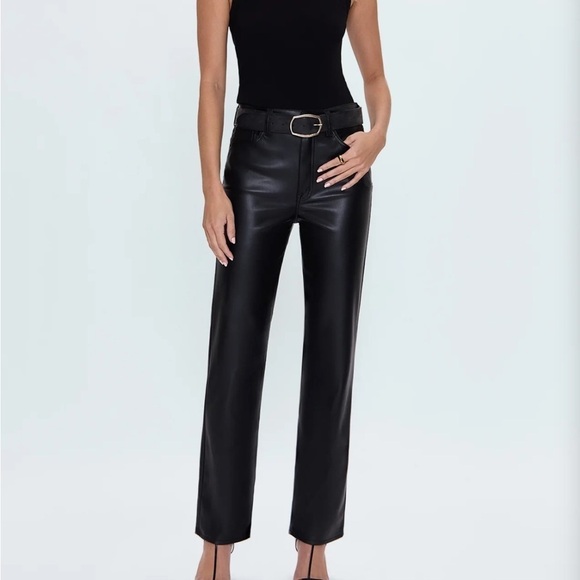 pistola Denim - Pistola CASSIE SUPER HIGH RISE STRAIGHT SLATE BLACK 33